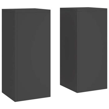 Outdoor Pflanzenständer Säule 2 Stk Schwarz 24x24x55 cm Stahl
