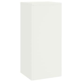 Pflanzständer für den Außenbereich Säule 2 Stück Weiß 24x24x55 cm Stahl
