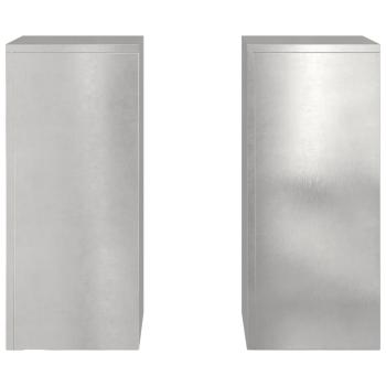 Outdoor Pflanzenständer Säule 2 Stück 24x24x55 cm Edelstahl