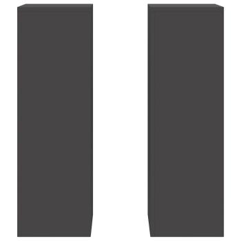 Outdoor Pflanzenständer Säule 2 Stück Schwarz 24x24x75 cm Stahl