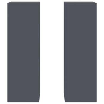 Pflanzenständer Außen Säule 2 Stück Anthrazit 24x24x75 cm Stahl