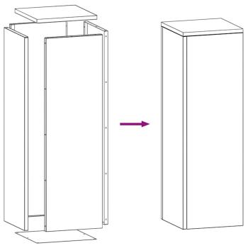 Outdoor Pflanzenstände Säule 2 Stück 24x24x75 cm wetterfester Stahl