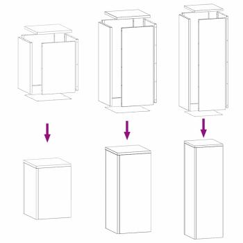 Outdoor Pflanzensäulen 3er Set Wetterfester Stahl
