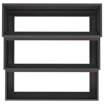 Gartenpflanzer 3-stufig 90x90x35 cm Schwarz Stahl