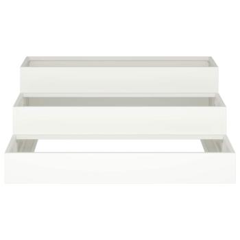 Gartenpflanzer 3-Sterne 90x90x35 cm Weißer Stahl