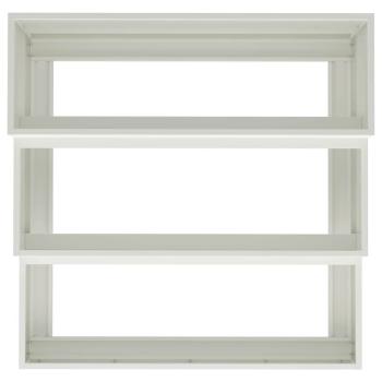 Gartenpflanzer 3-Sterne 90x90x35 cm Weißer Stahl