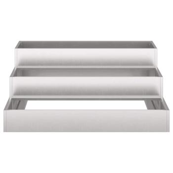 Gartenpflanzer 3-stufig 90x90x35 cm aus Edelstahl