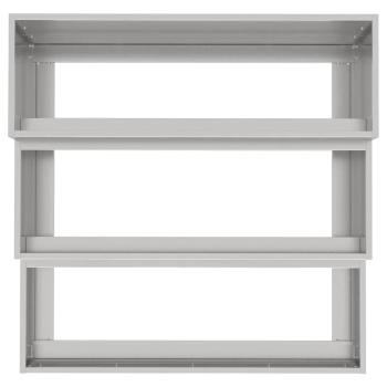 Gartenpflanzer 3-stufig 90x90x35 cm aus Edelstahl