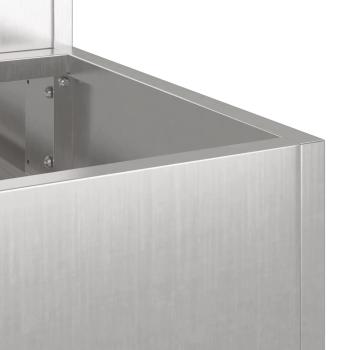 Gartenpflanzer 3-stufig 90x90x35 cm aus Edelstahl