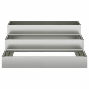 Gartenpflanzer 3-stufig 90x90x35 cm aus galvanisiertem Stahl