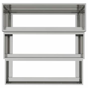 Gartenpflanzer 3-stufig 90x90x35 cm aus galvanisiertem Stahl