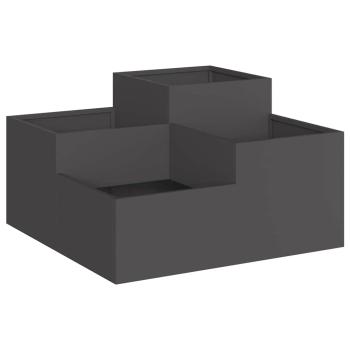 Gartenpflanzer 80x80x48 cm Schwarz Stahl