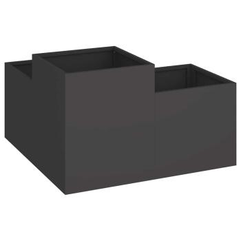 Gartenpflanzer 80x80x48 cm Schwarz Stahl