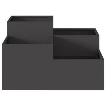 Gartenpflanzer 80x80x48 cm Schwarz Stahl
