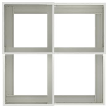 Gartenpflanzer 80x80x48 cm Weiß Stahl