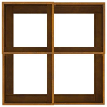 Gartenbass 80x80x48 cm Wetterstahl