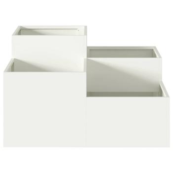 Gartenpflanzer 100x100x48 cm Weißer Stahl
