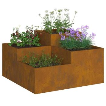 Gartenpflanzer 100x100x48 cm Wetterstahl