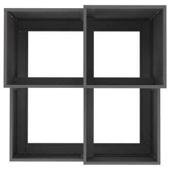 Gartenpflanzgefäß 80x80x60 cm Schwarz Stahl