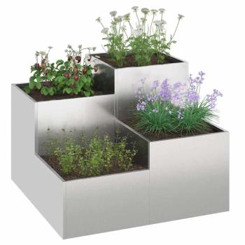 Gartenpflanzer 80x80x60 cm Edelstahl