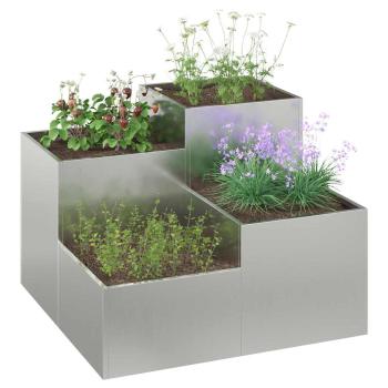 Gartenpflanzer 100x100x60 cm Galvanisiertes Stahl
