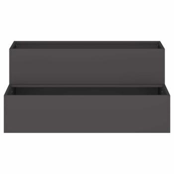 Gartenpflanzer 2-stufig 100x60x45 cm schwarz aus Stahl