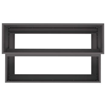 Gartenpflanzer 2-stufig 100x60x45 cm schwarz aus Stahl