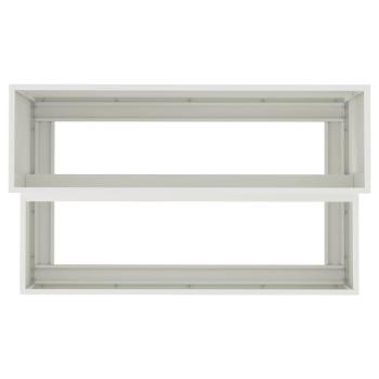 Gartenpflanzer 2-stufig 100x60x45 cm Weiß Stahl