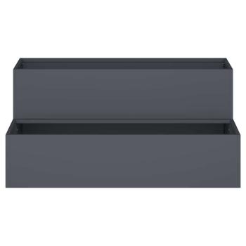 Gartenpflanzer 2-stufig 100x60x45 cm anthrazit Stahl