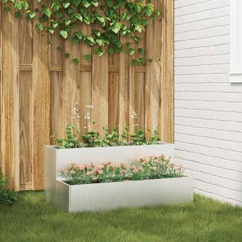 ARDEBO.de - Gartenpflanzer 2-Tier 100x60x45 cm Edelstahl
