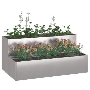Gartenpflanzer 2-Tier 100x60x45 cm Edelstahl