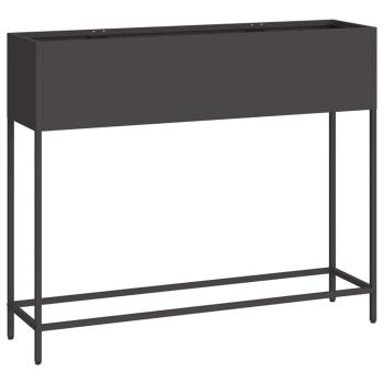 Hochbeet 100x26x82 cm Schwarz Stahl