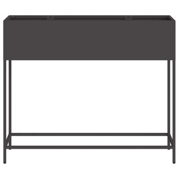 Hochbeet 100x26x82 cm Schwarz Stahl