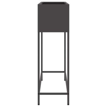 Hochbeet 100x26x82 cm Schwarz Stahl
