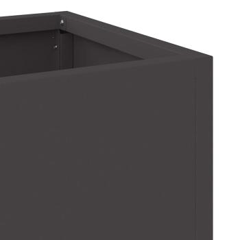 Hochbeet 100x26x82 cm Schwarz Stahl