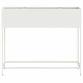 Hochbeet 100x26x82 cm Weiß Stahl