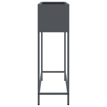 Erhöhter Gartenplanter 100x26x82 cm Anthrazit Stahl