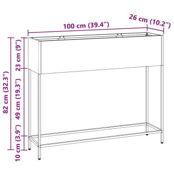Hochbeet 100x26x82 cm Galvanisierter Stahl