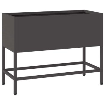 Hochbeet 60x26x45 cm Schwarz Stahl