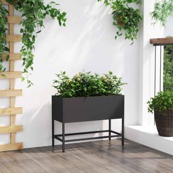 Hochbeet 60x26x45 cm Schwarz Stahl