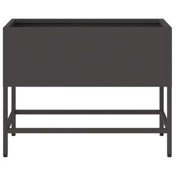 Hochbeet 60x26x45 cm Schwarz Stahl