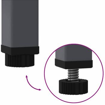 Erhöhter Gartenpflanzer 60x26x45 cm Anthrazit Stahl