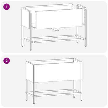 Hochbeet 60x26x45 cm Galvanisiertes Stahl