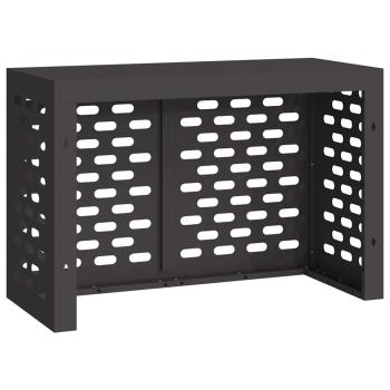 Klimaanlagenabdeckung schwarz 90x40x60 cm Stahl