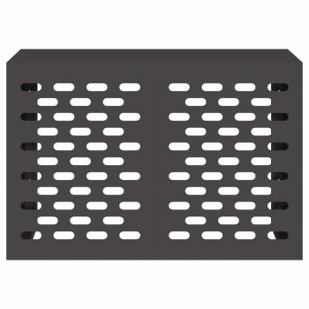 Klimaanlagenabdeckung schwarz 90x40x60 cm Stahl