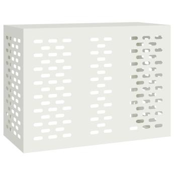 Klimaanlagenabdeckung weiß 110x50x80 cm Stahl