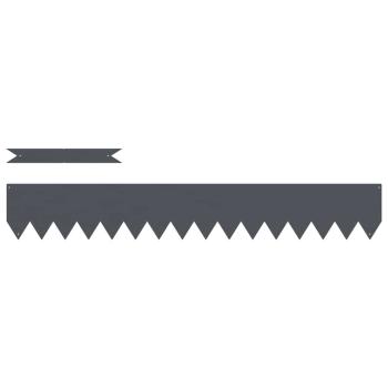 Rasenabgrenzung 50 Stück Anthrazit 100x0,5x15 cm Stahl