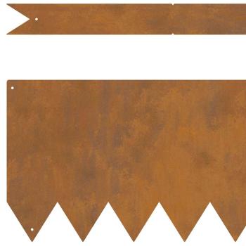 Rasenbegrenzungen 30 Stück 100x0,5x20 cm Wetterstahl