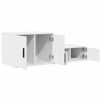 Aufbewahrungsschrank Weiß 127x41x40 cm Ingenieurholz
