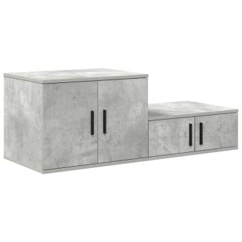 Aufbewahrungsschrank Beton Grau 118x41x40 cm Engineered Wood
